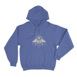 Moon Moth Omens Unisex Hoodie Blue