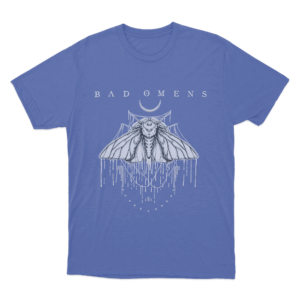 Moon Moth Omens Unisex T Shirt Blue