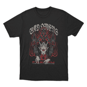 Red Demon Girl Unisex T Shirt Black